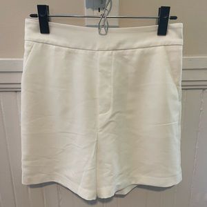 Skies Are Blue High Waist White Shorts